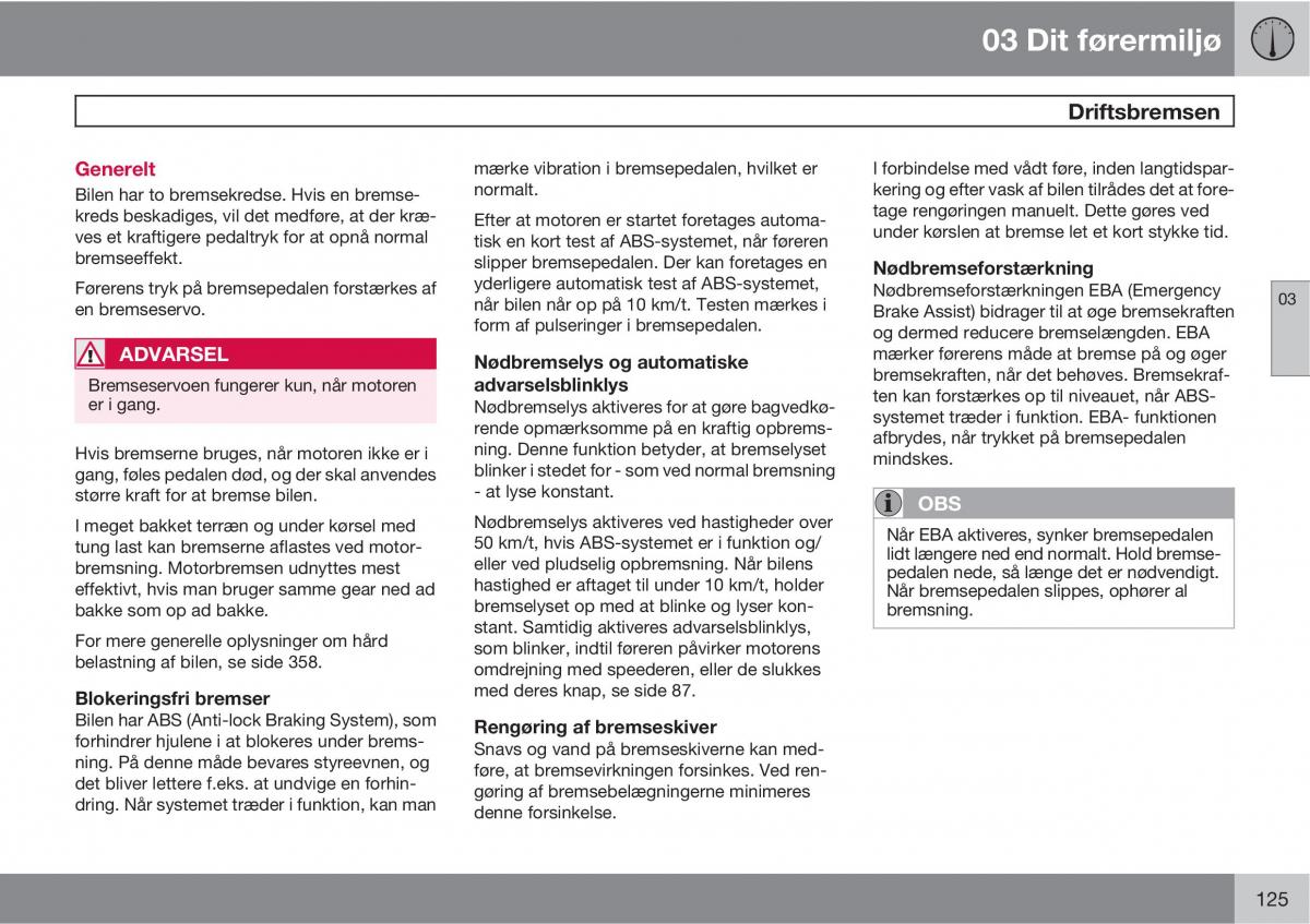 Volvo XC60 I 1 Bilens instruktionsbog / page 127