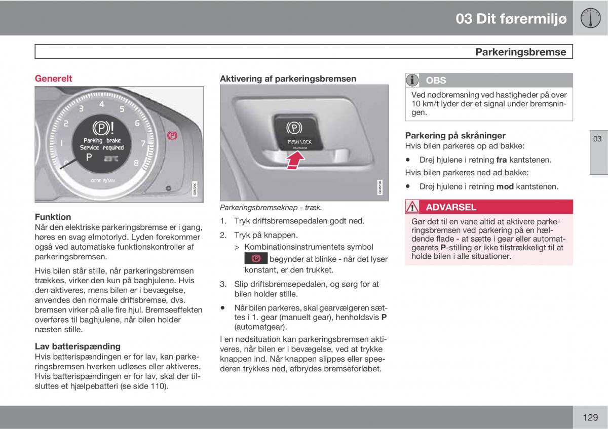 Volvo XC60 I 1 Bilens instruktionsbog / page 131