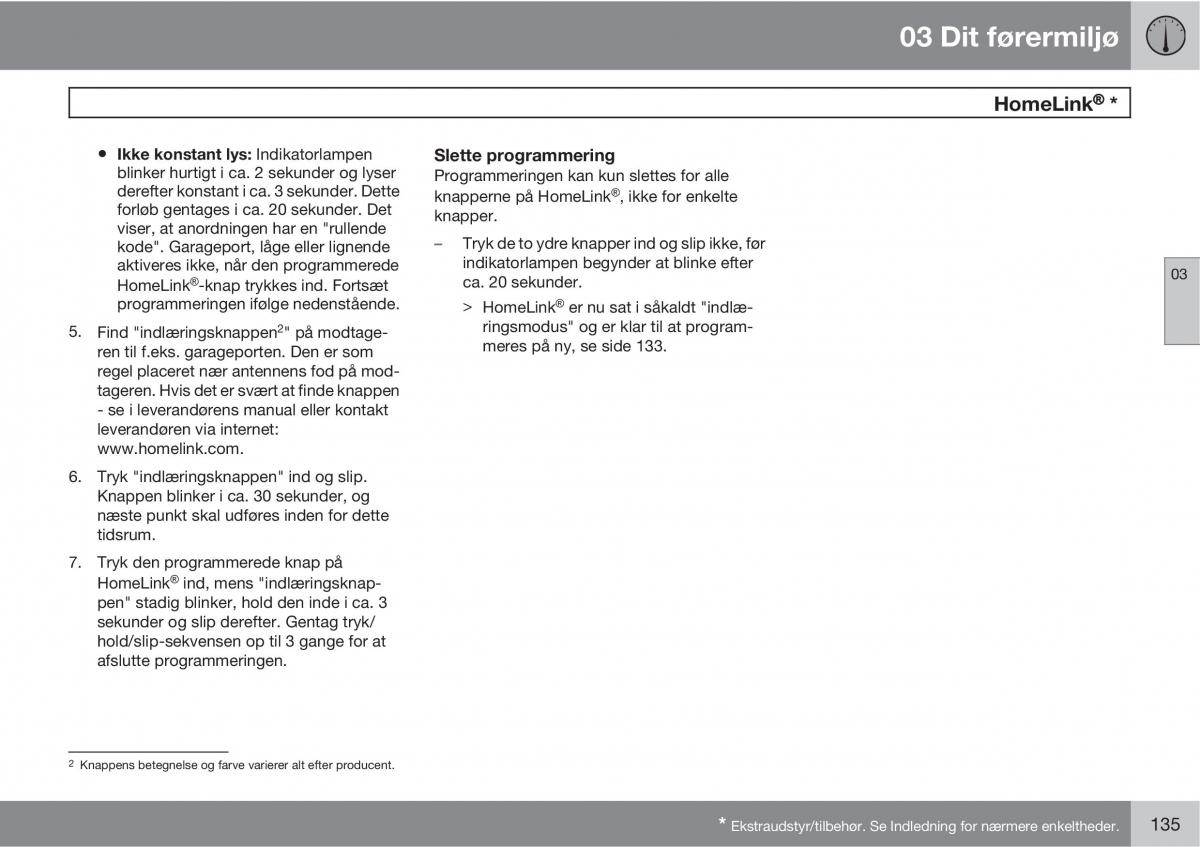 Volvo XC60 I 1 Bilens instruktionsbog / page 137