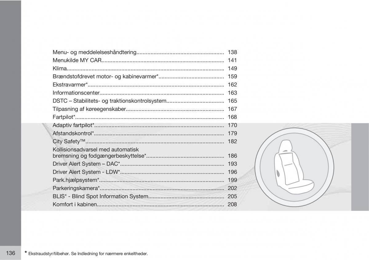 Volvo XC60 I 1 Bilens instruktionsbog / page 138