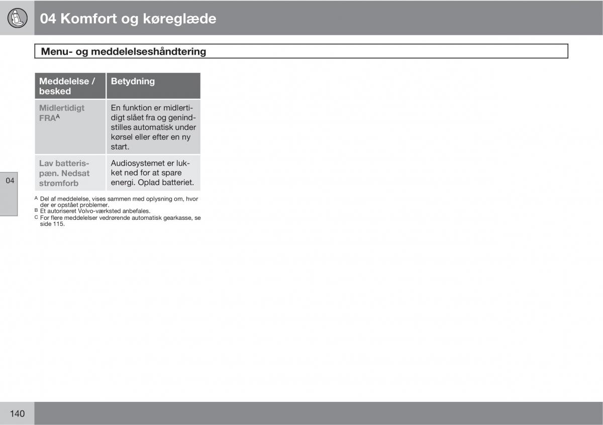 Volvo XC60 I 1 Bilens instruktionsbog / page 142