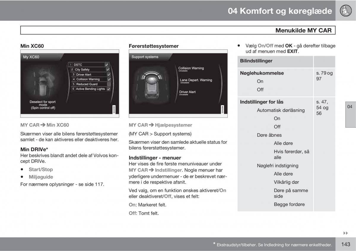 Volvo XC60 I 1 Bilens instruktionsbog / page 145