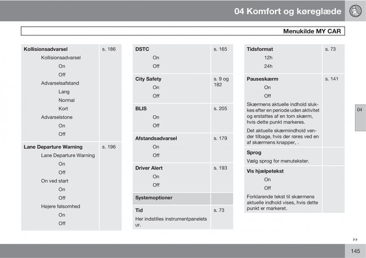 Volvo XC60 I 1 Bilens instruktionsbog / page 147