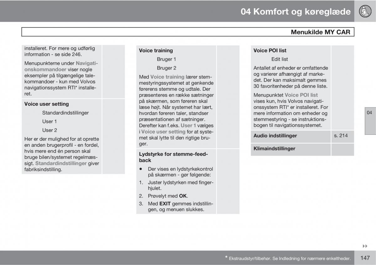 Volvo XC60 I 1 Bilens instruktionsbog / page 149