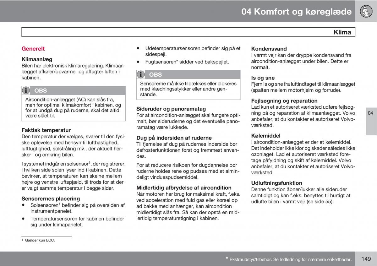 Volvo XC60 I 1 Bilens instruktionsbog / page 151