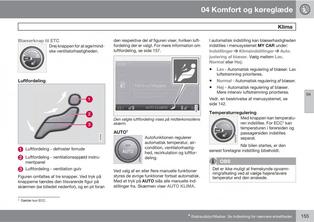 Volvo XC60 I 1 Bilens instruktionsbog / page 157