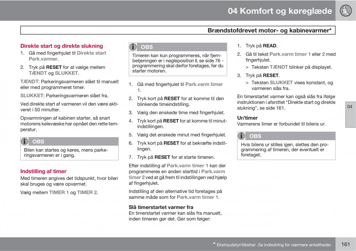 Volvo XC60 I 1 Bilens instruktionsbog / page 163