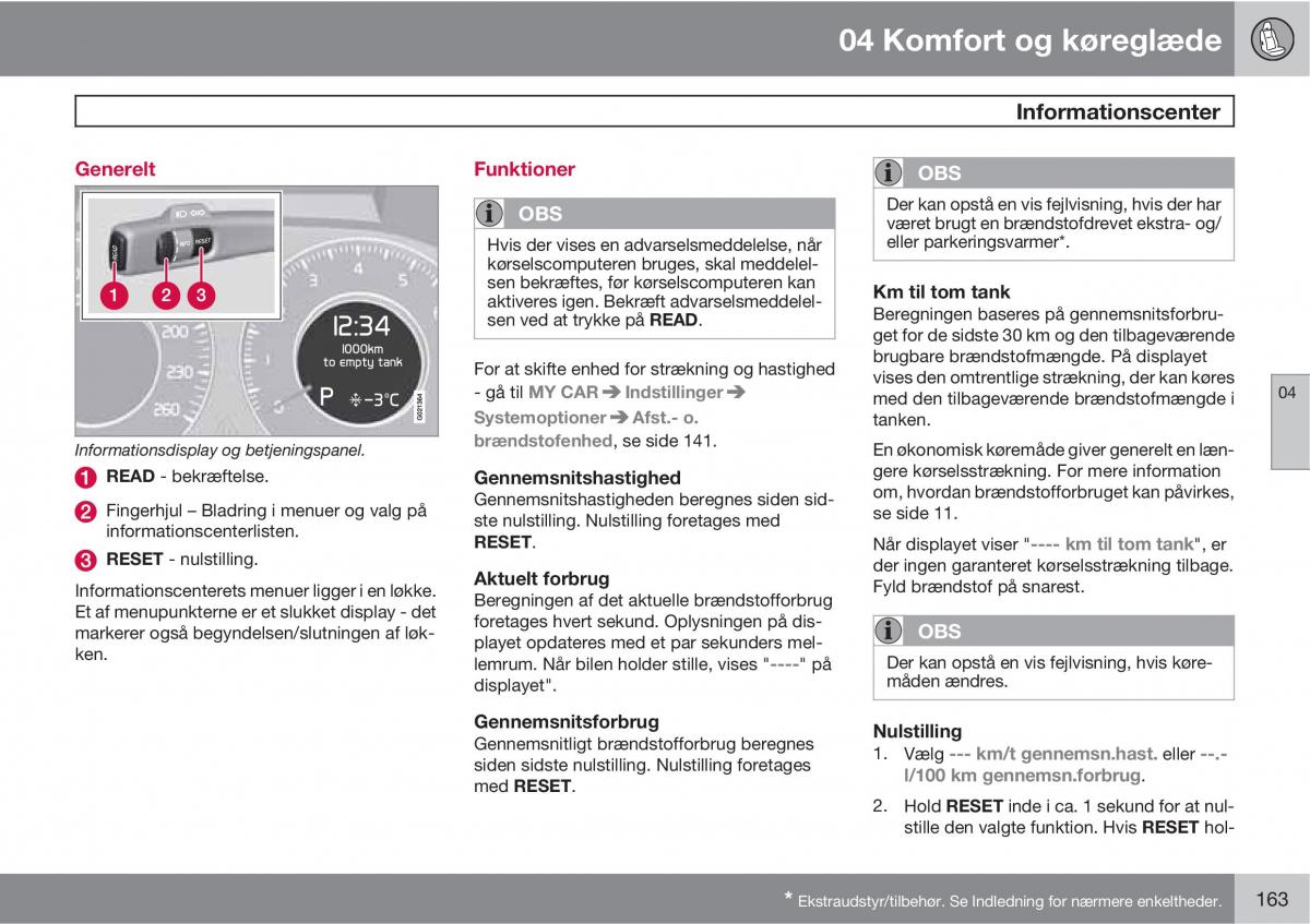 Volvo XC60 I 1 Bilens instruktionsbog / page 165