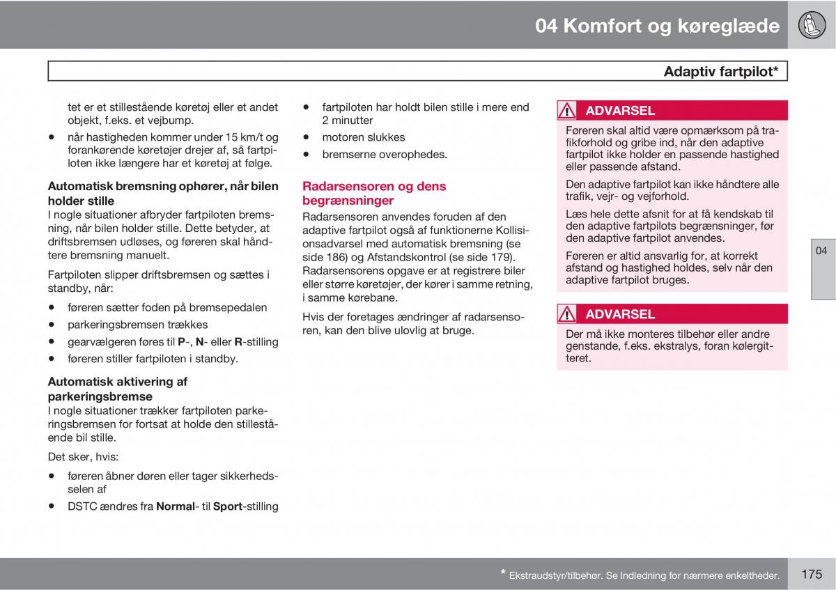 Volvo XC60 I 1 Bilens instruktionsbog / page 177