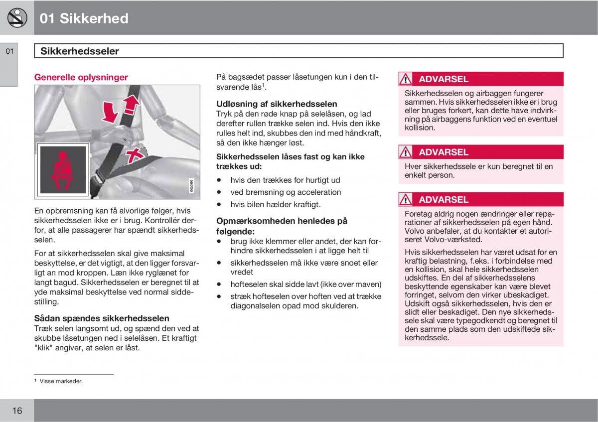 Volvo XC60 I 1 Bilens instruktionsbog / page 18