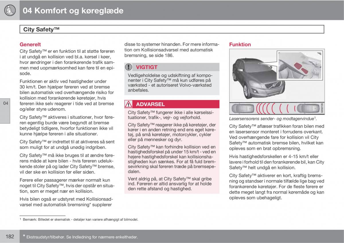 Volvo XC60 I 1 Bilens instruktionsbog / page 184