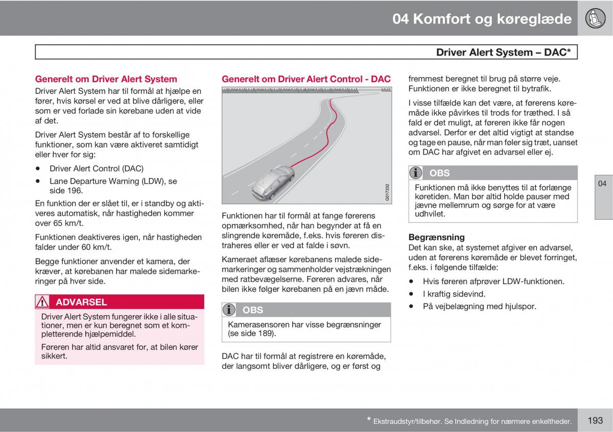 Volvo XC60 I 1 Bilens instruktionsbog / page 195