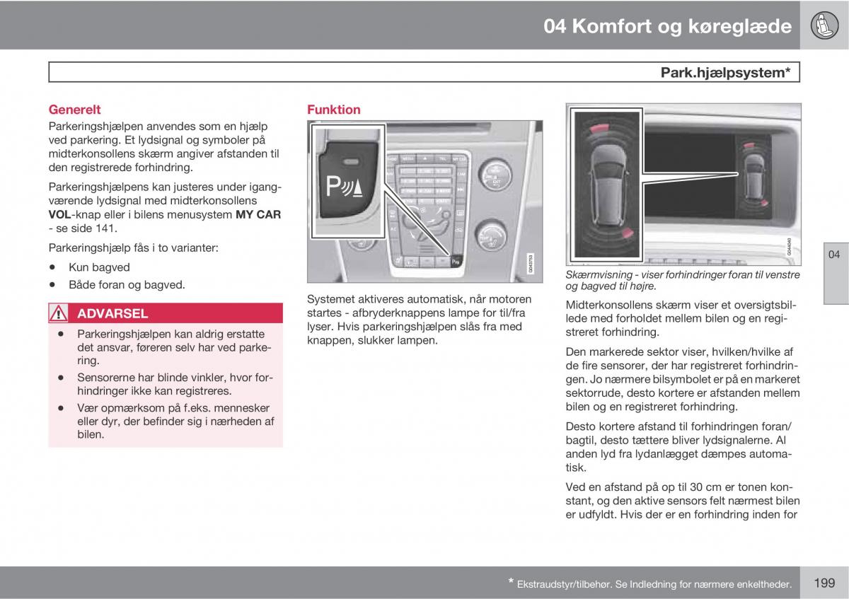 Volvo XC60 I 1 Bilens instruktionsbog / page 201