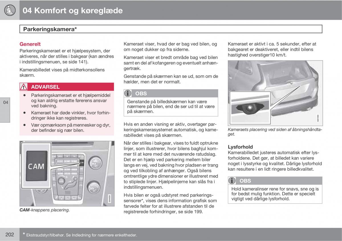 Volvo XC60 I 1 Bilens instruktionsbog / page 204