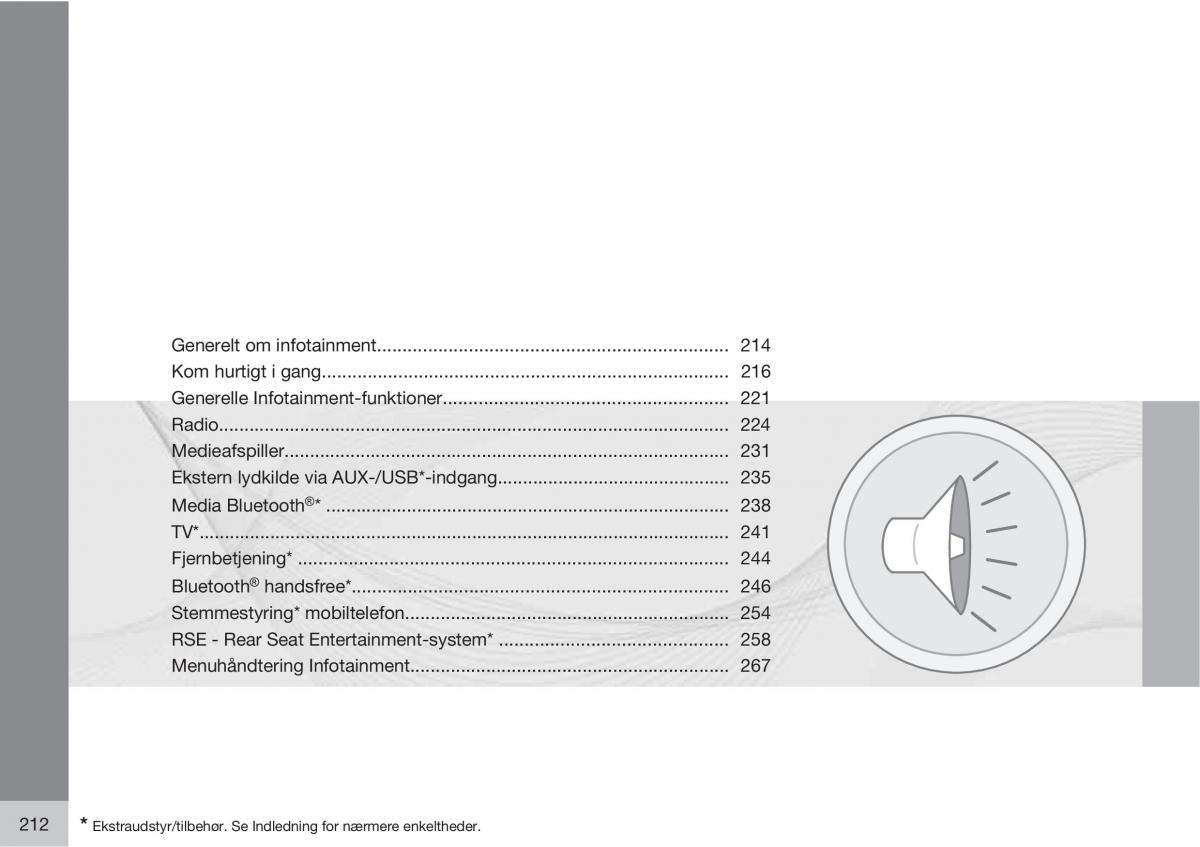 Volvo XC60 I 1 Bilens instruktionsbog / page 214