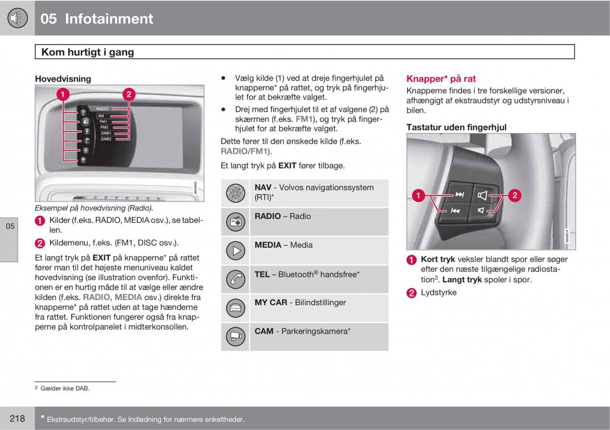 Volvo XC60 I 1 Bilens instruktionsbog / page 220