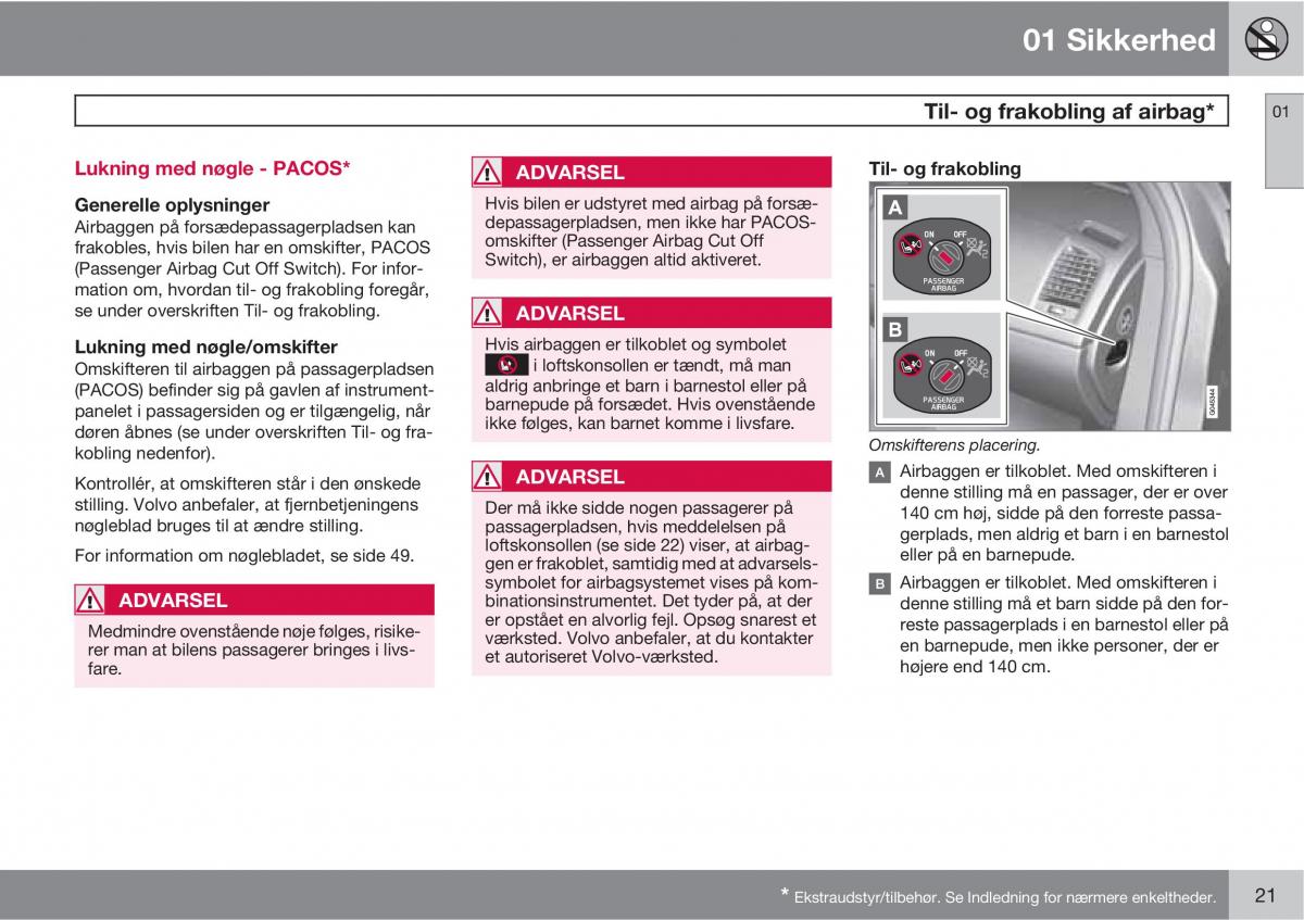 Volvo XC60 I 1 Bilens instruktionsbog / page 23