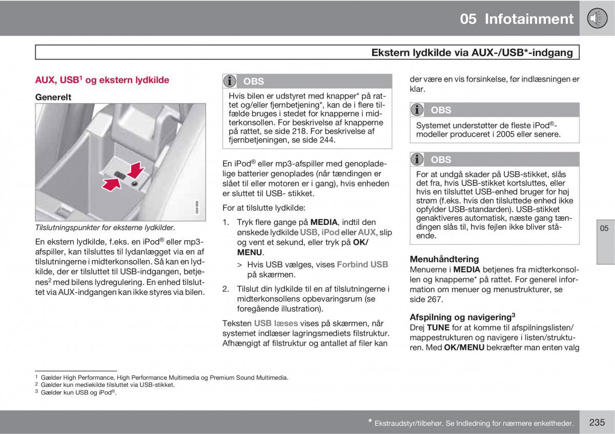 Volvo XC60 I 1 Bilens instruktionsbog / page 237