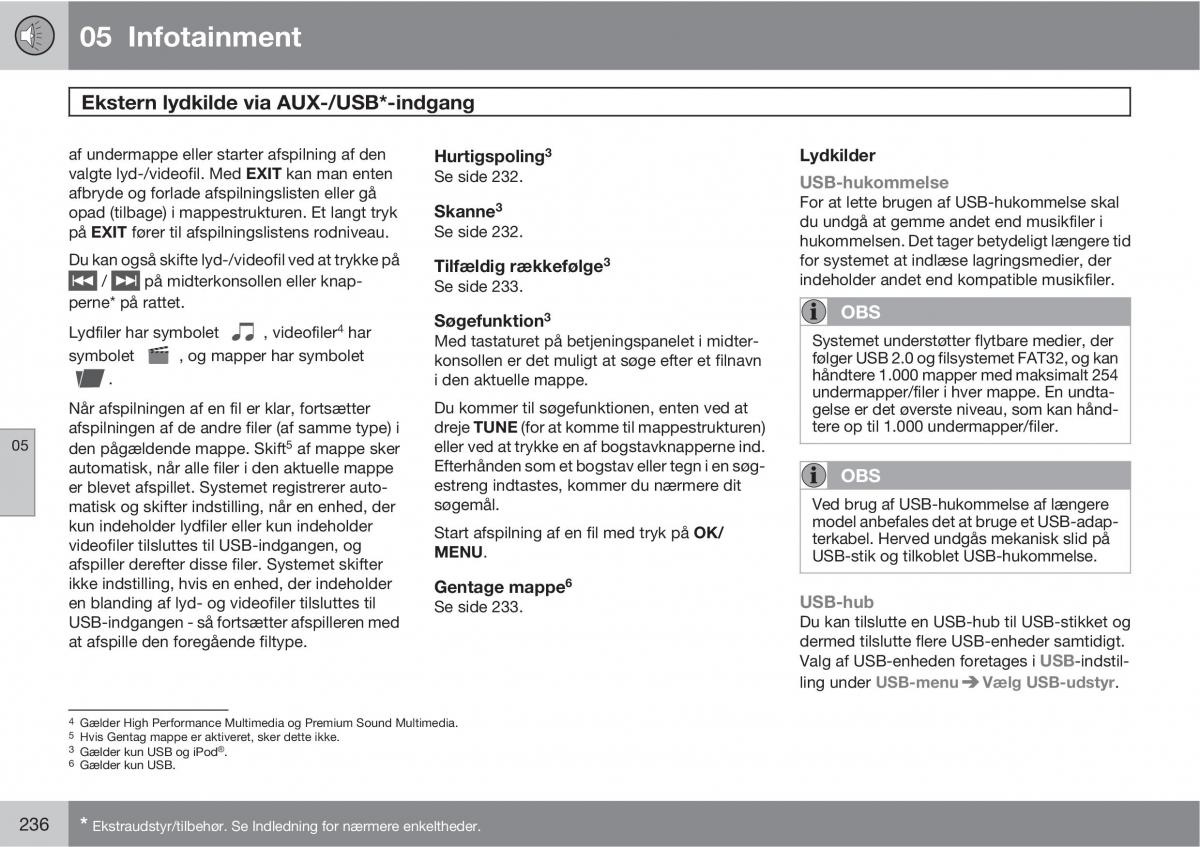 Volvo XC60 I 1 Bilens instruktionsbog / page 238