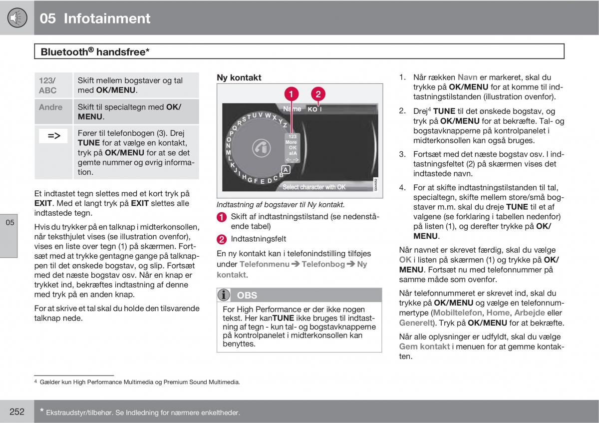 Volvo XC60 I 1 Bilens instruktionsbog / page 254