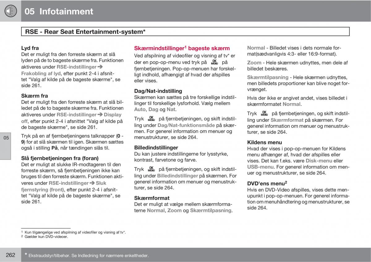 Volvo XC60 I 1 Bilens instruktionsbog / page 264