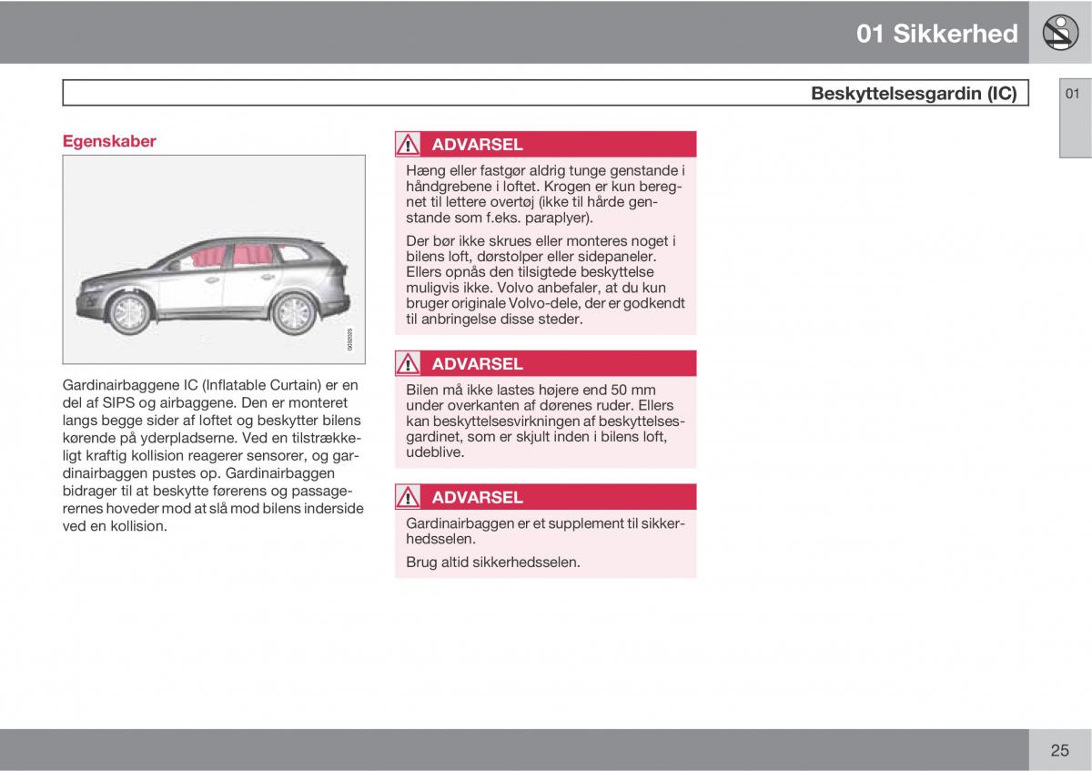 Volvo XC60 I 1 Bilens instruktionsbog / page 27