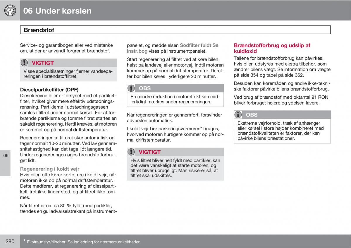 Volvo XC60 I 1 Bilens instruktionsbog / page 282