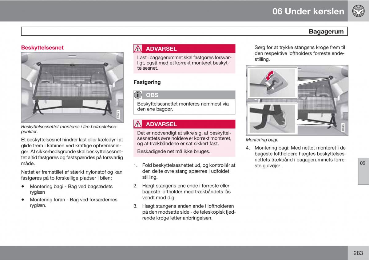 Volvo XC60 I 1 Bilens instruktionsbog / page 285