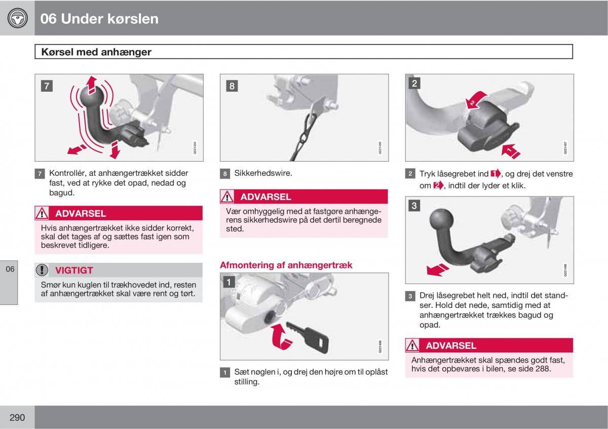 Volvo XC60 I 1 Bilens instruktionsbog / page 292