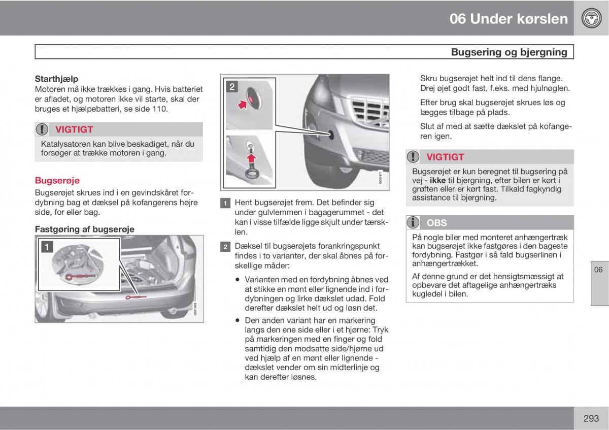 Volvo XC60 I 1 Bilens instruktionsbog / page 295