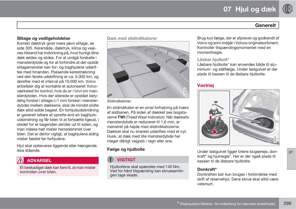 Volvo XC60 I 1 Bilens instruktionsbog / page 301