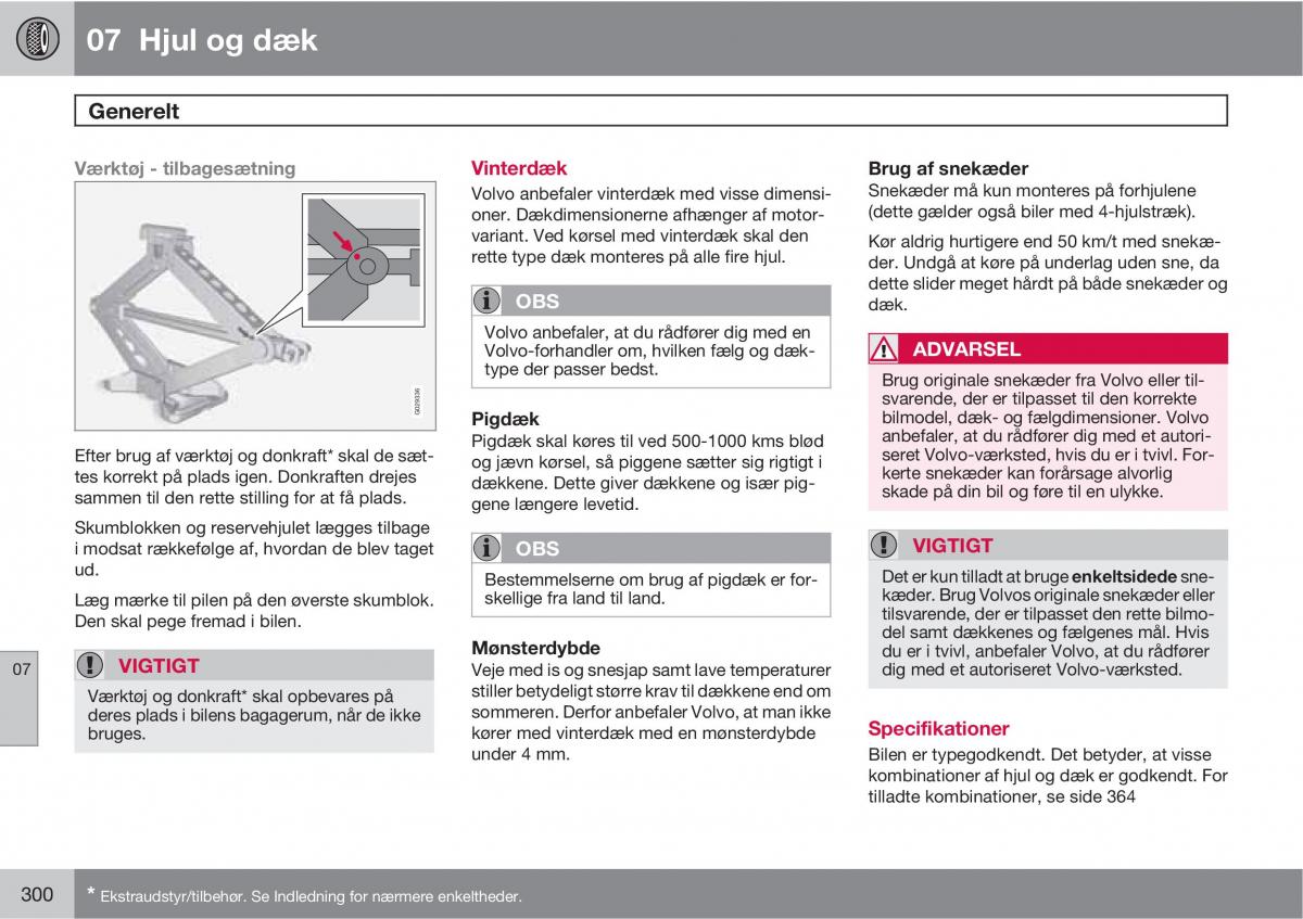 Volvo XC60 I 1 Bilens instruktionsbog / page 302