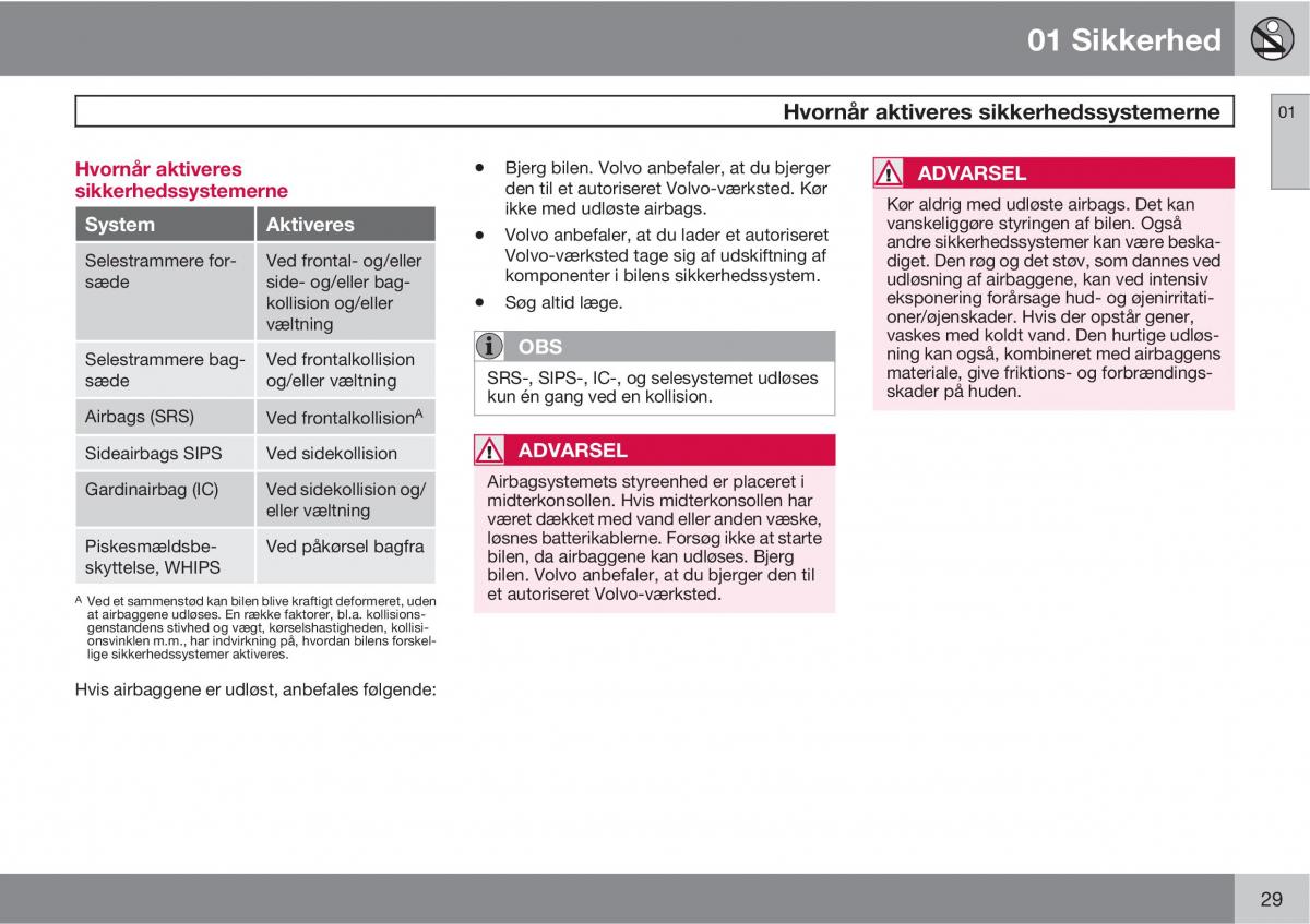 Volvo XC60 I 1 Bilens instruktionsbog / page 31