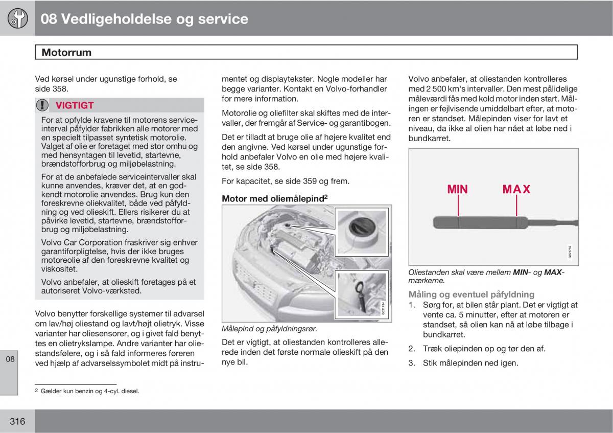 Volvo XC60 I 1 Bilens instruktionsbog / page 318