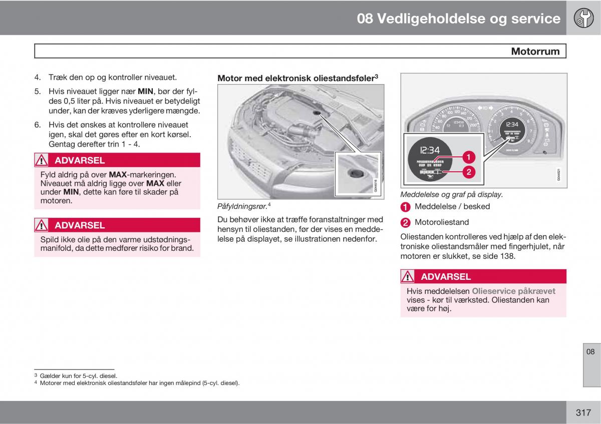 Volvo XC60 I 1 Bilens instruktionsbog / page 319