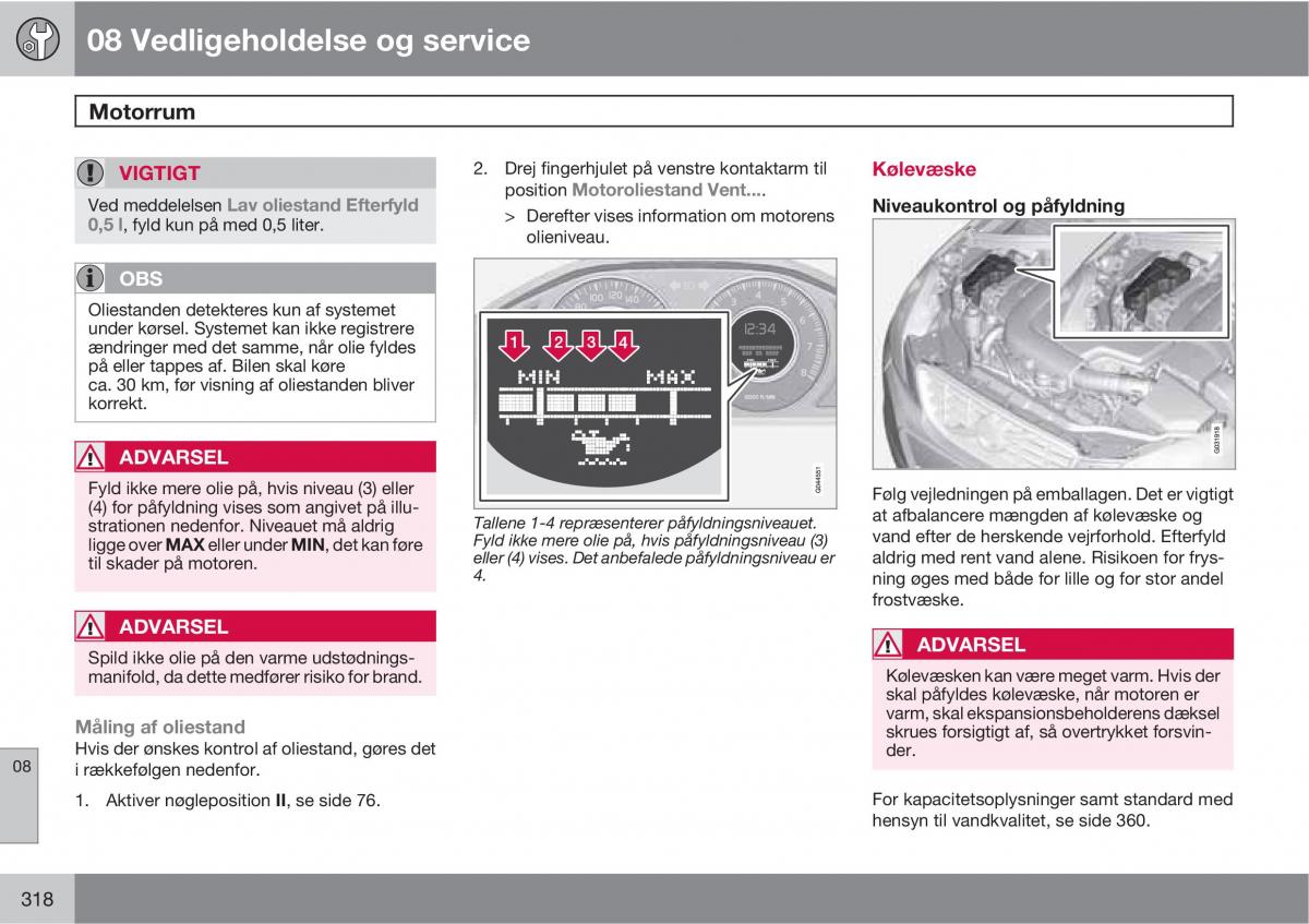 Volvo XC60 I 1 Bilens instruktionsbog / page 320