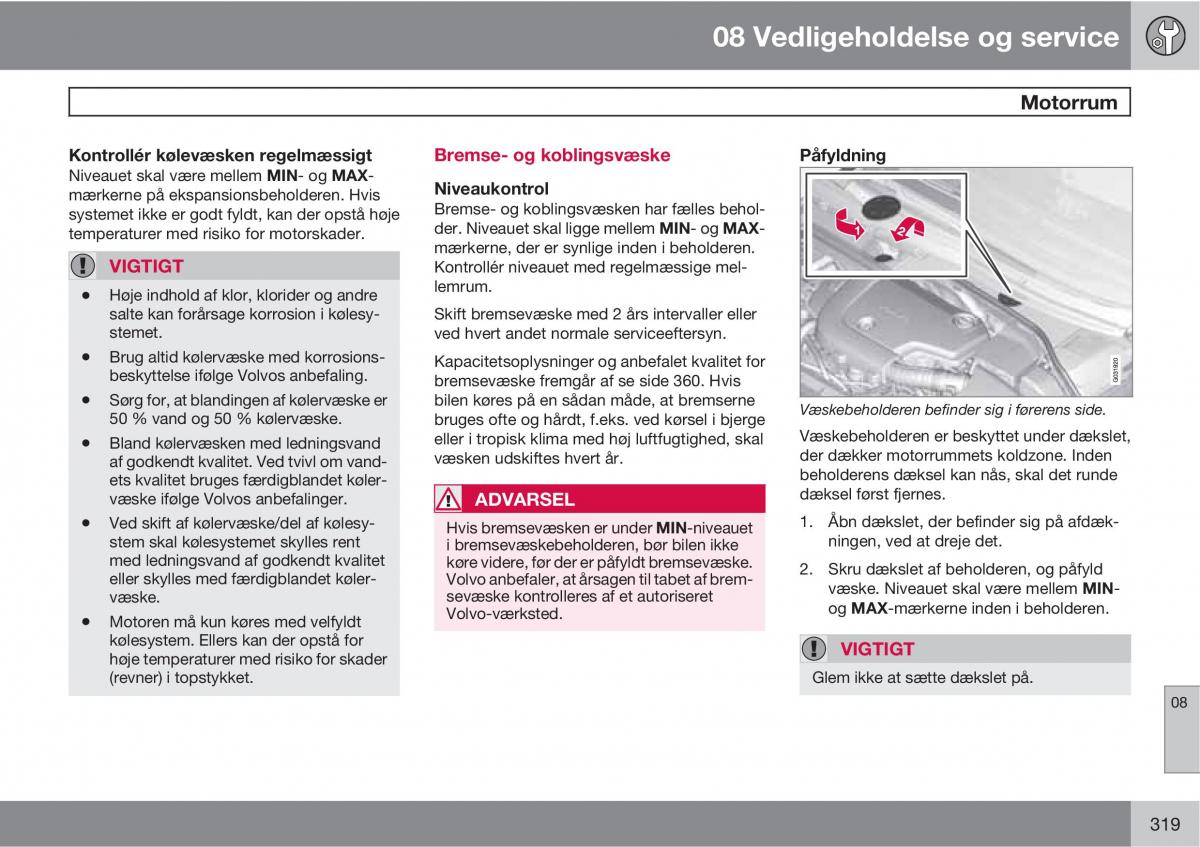 Volvo XC60 I 1 Bilens instruktionsbog / page 321