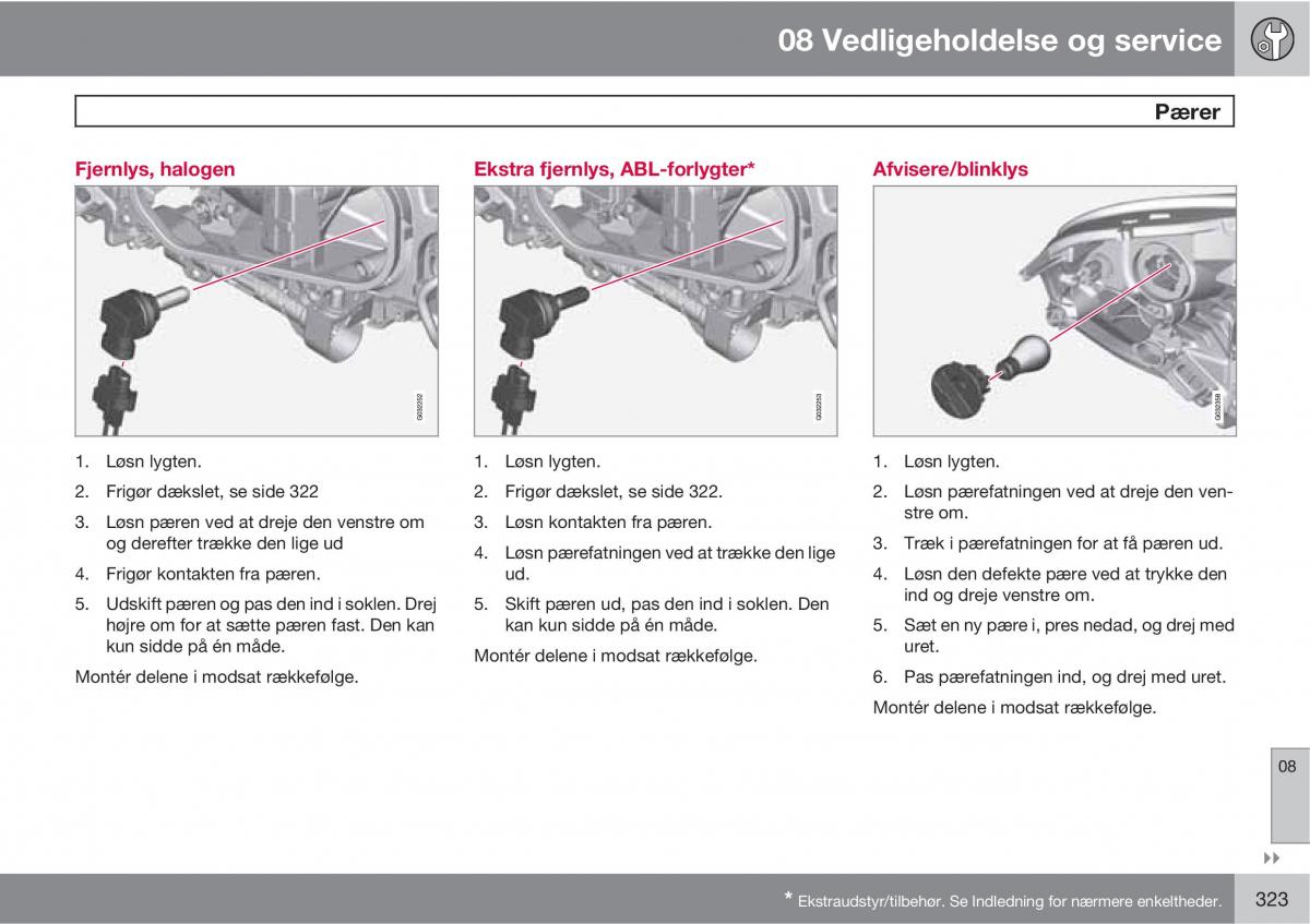 Volvo XC60 I 1 Bilens instruktionsbog / page 325