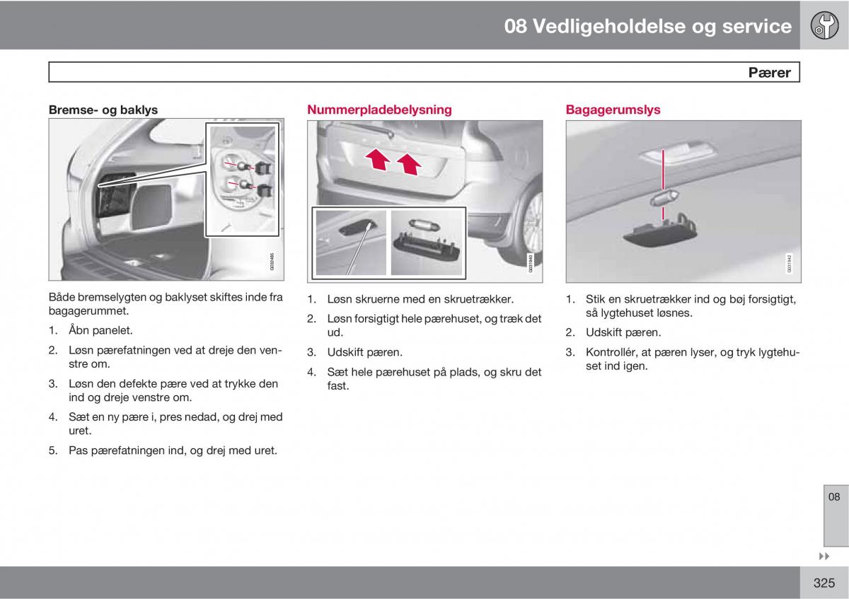 Volvo XC60 I 1 Bilens instruktionsbog / page 327