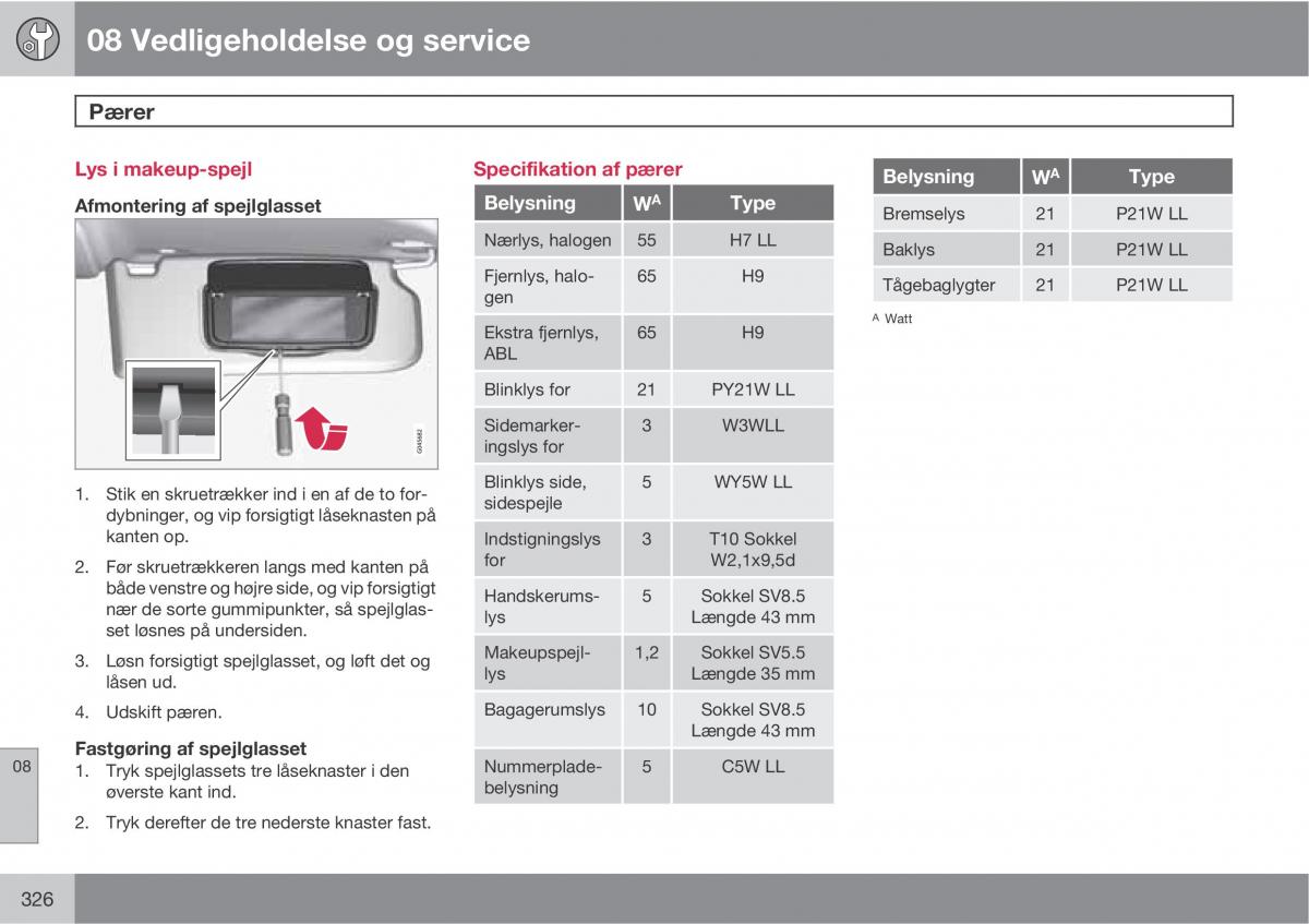 Volvo XC60 I 1 Bilens instruktionsbog / page 328