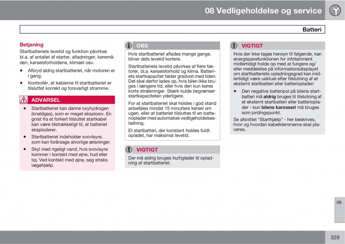 Volvo XC60 I 1 Bilens instruktionsbog / page 331