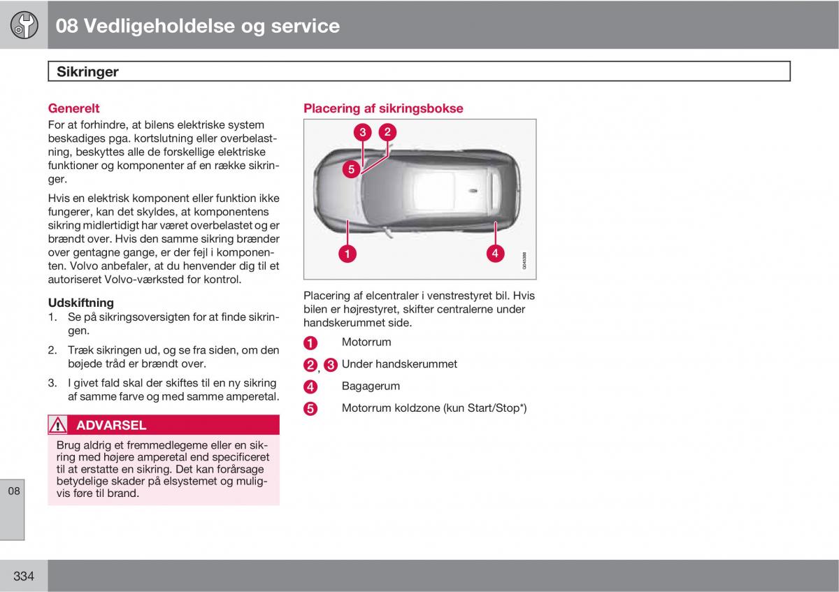 Volvo XC60 I 1 Bilens instruktionsbog / page 336