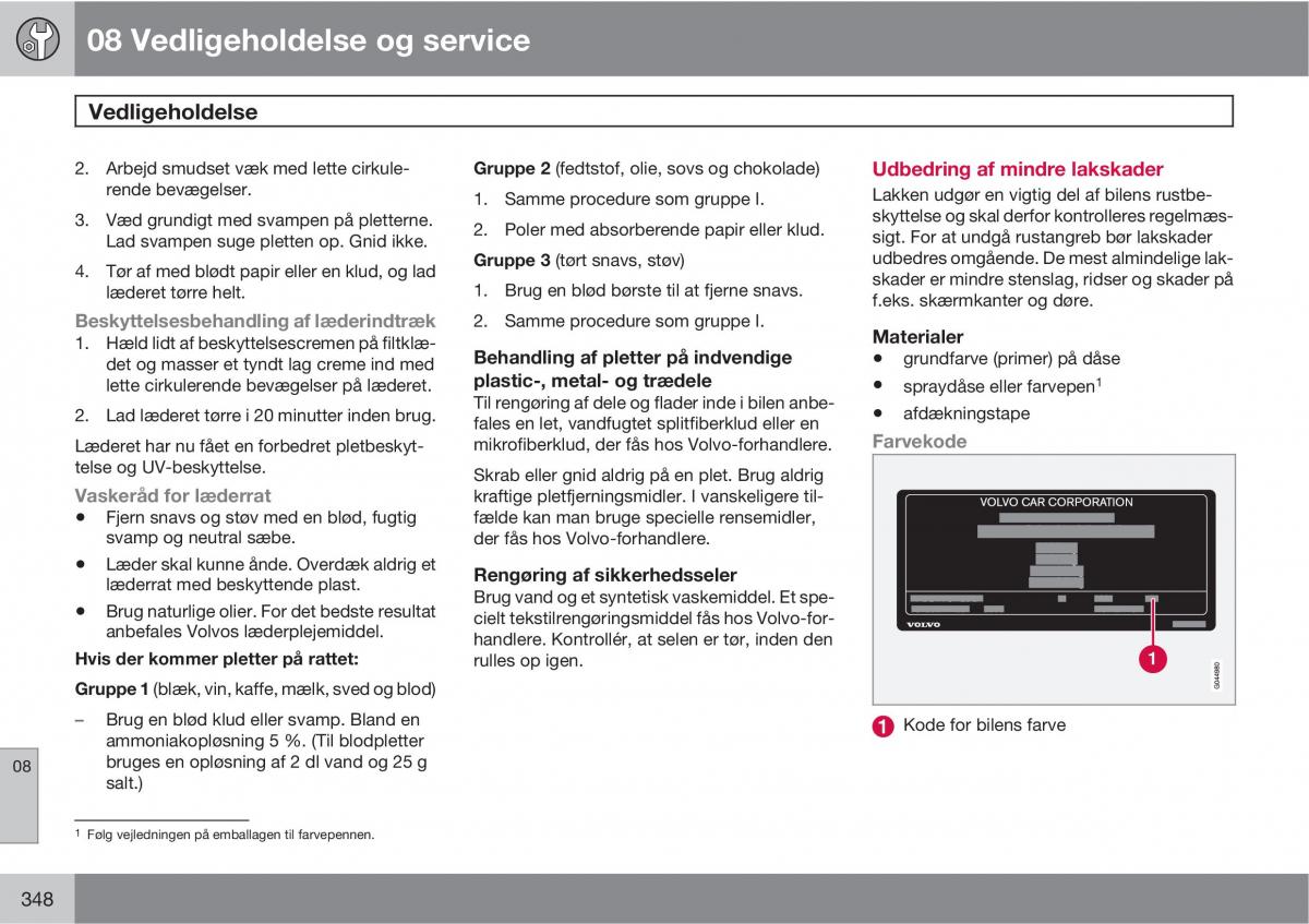 Volvo XC60 I 1 Bilens instruktionsbog / page 350