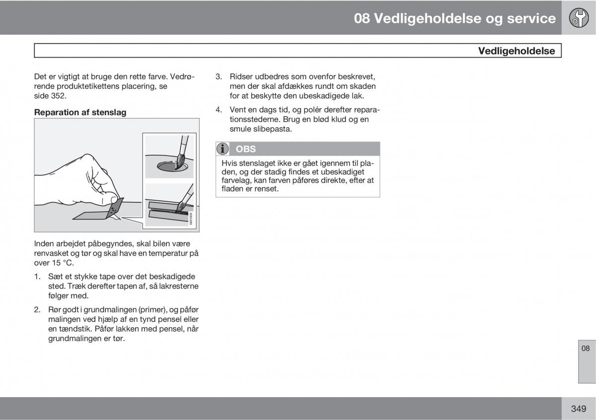 Volvo XC60 I 1 Bilens instruktionsbog / page 351