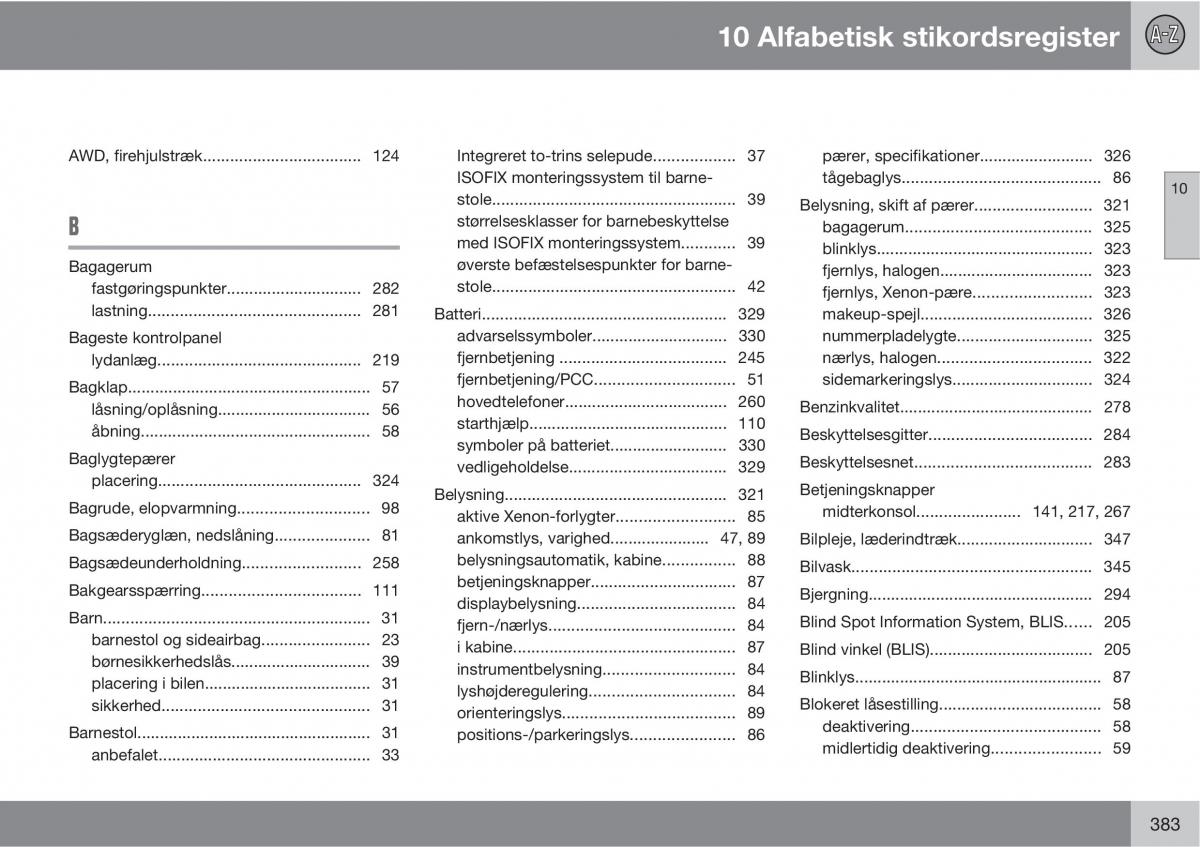 Volvo XC60 I 1 Bilens instruktionsbog / page 385