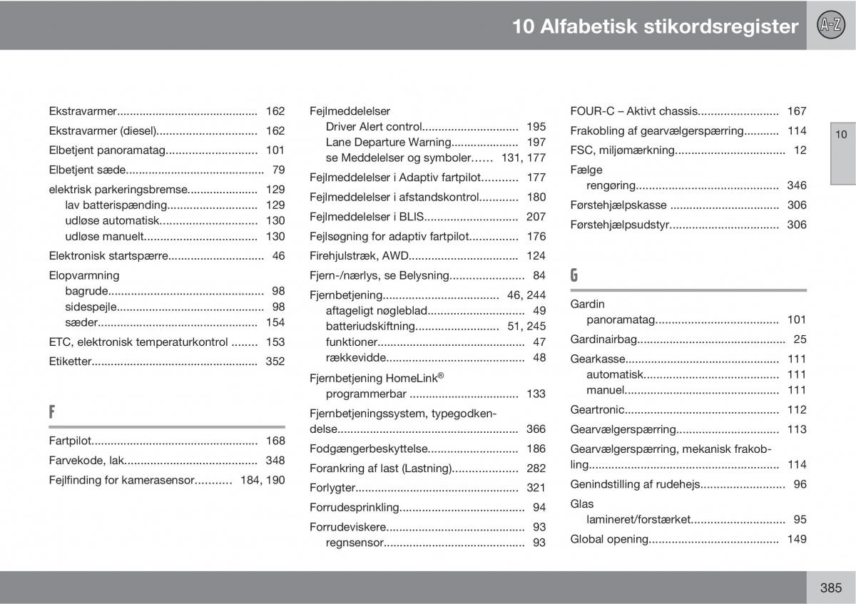 Volvo XC60 I 1 Bilens instruktionsbog / page 387