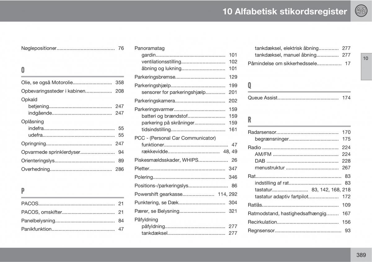 Volvo XC60 I 1 Bilens instruktionsbog / page 391