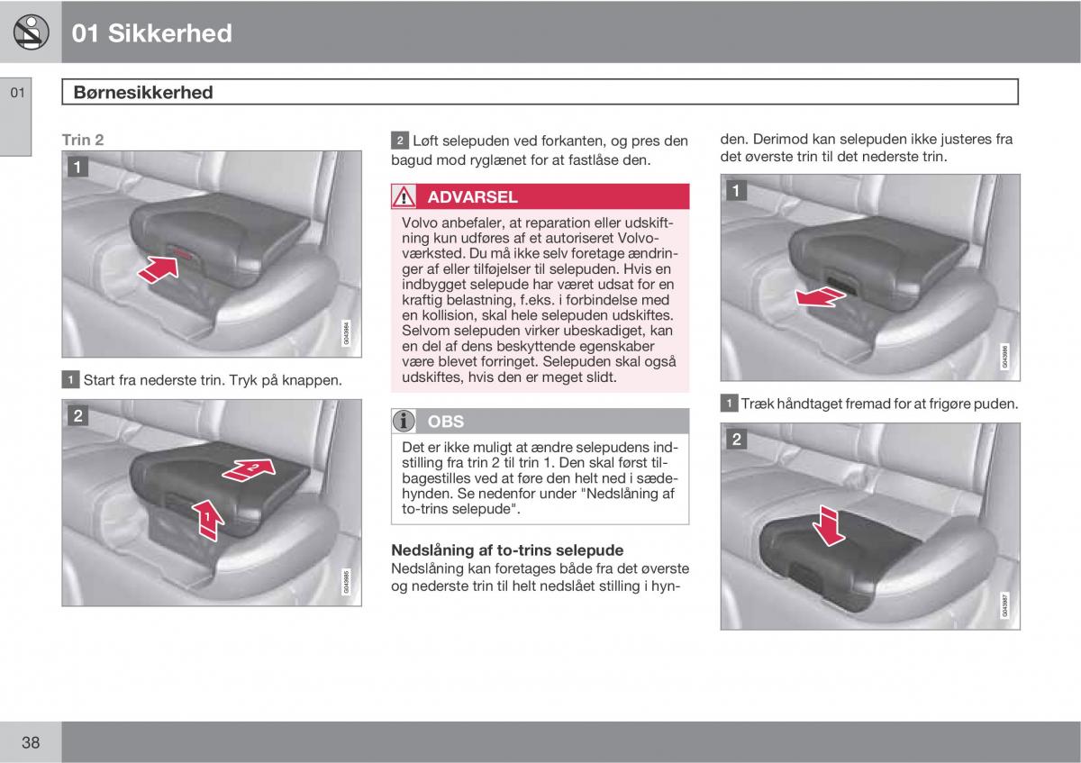 Volvo XC60 I 1 Bilens instruktionsbog / page 40