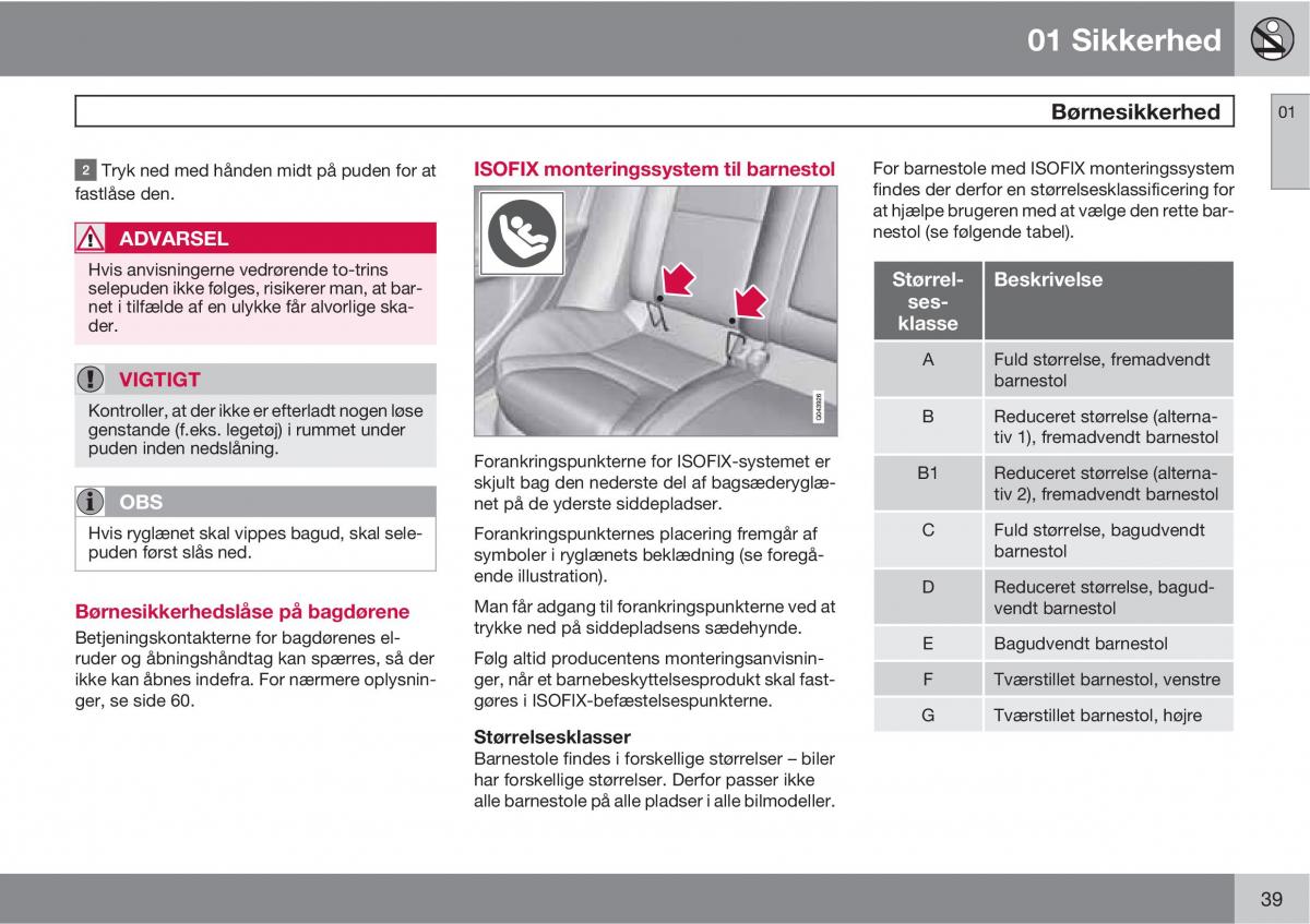 Volvo XC60 I 1 Bilens instruktionsbog / page 41