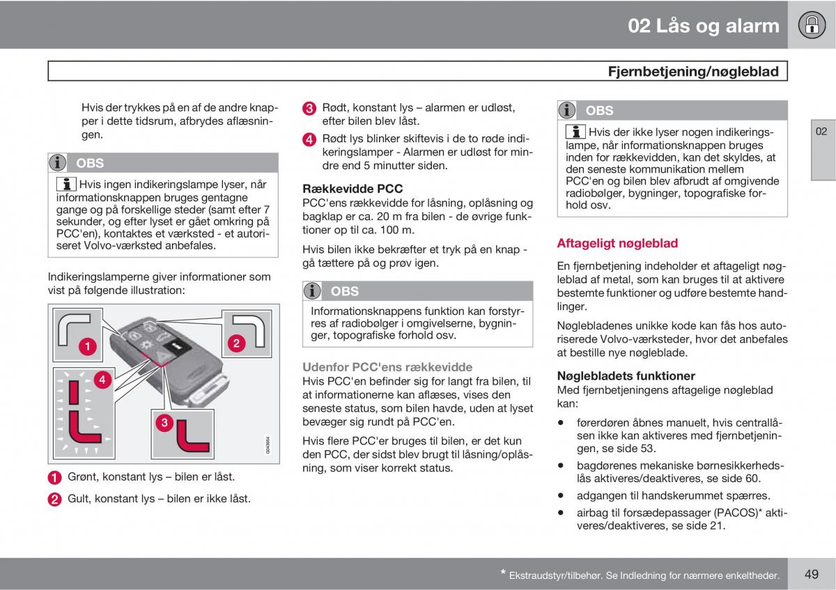 Volvo XC60 I 1 Bilens instruktionsbog / page 51